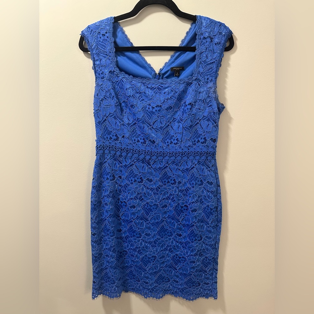 Blue Ann Taylor cocktail dress, Sz 6